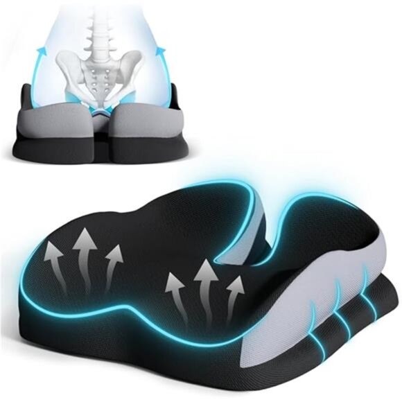 Memory Foam Seat Cushion Office Chair Wheelchair Tailbone Coccyx Pain Relief Pil - Picture 7 of 7